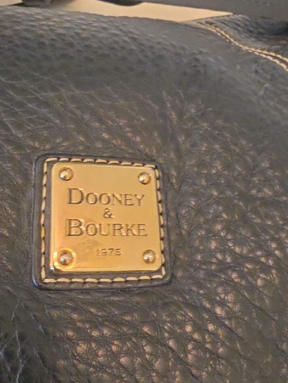 Dooney & Bourke Black Pebbled Leather Shoulder Bag - Picture 6 of 8